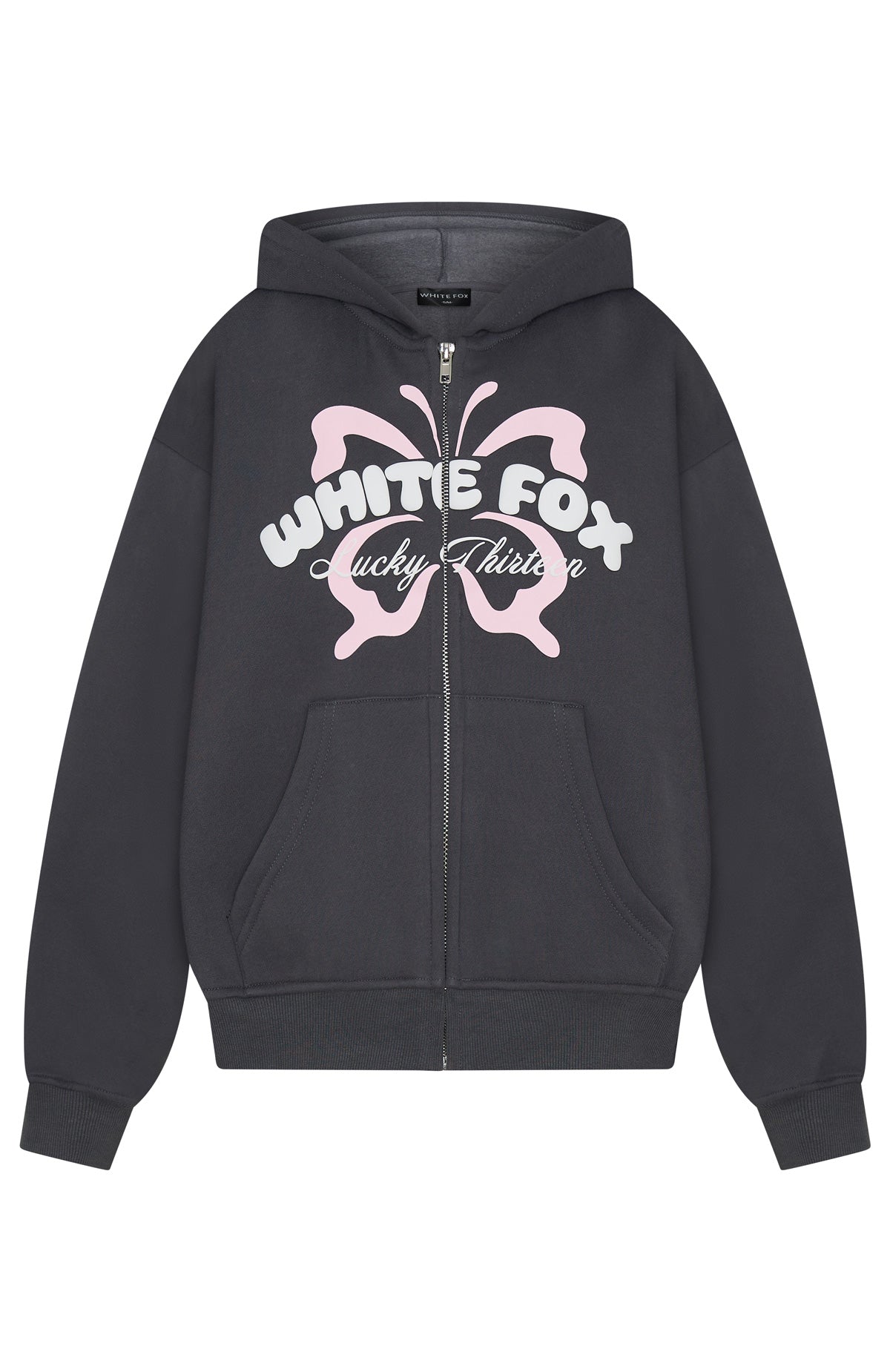 Lucky Thirteen Audrina Boxy Zip Front Hoodie Volcanic - Image 6