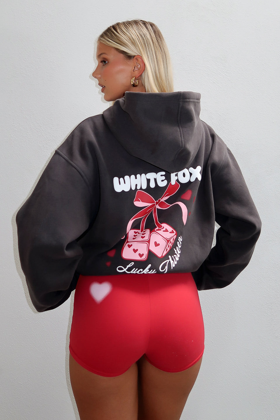 Lucky Thirteen Cheyenne Oversized Hoodie Charcoal - Image 6