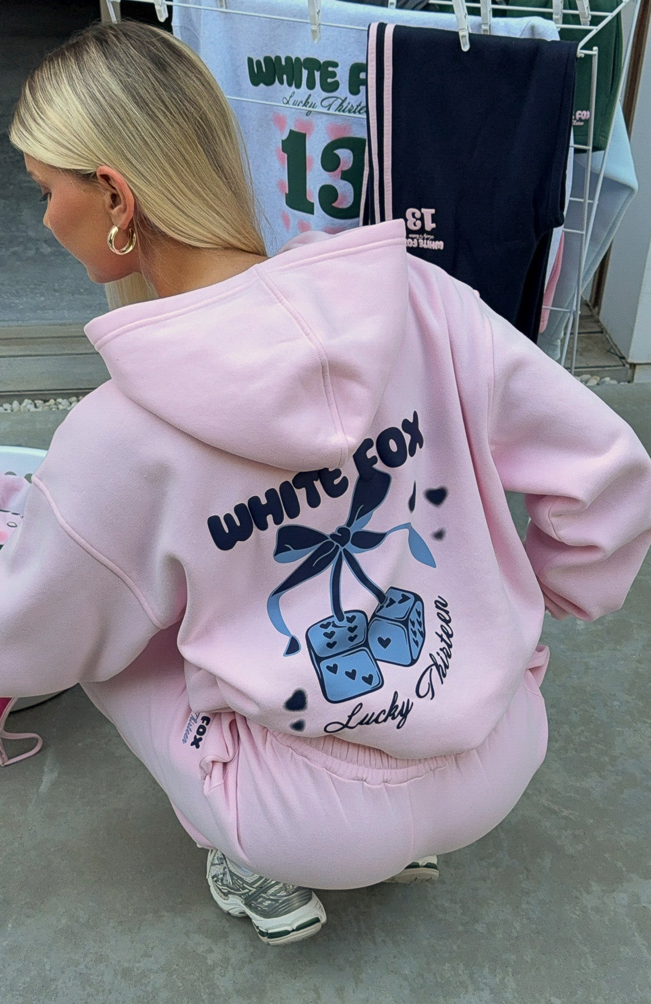 Lucky Thirteen Cheyenne Oversized Hoodie Soft Pink - Image 6