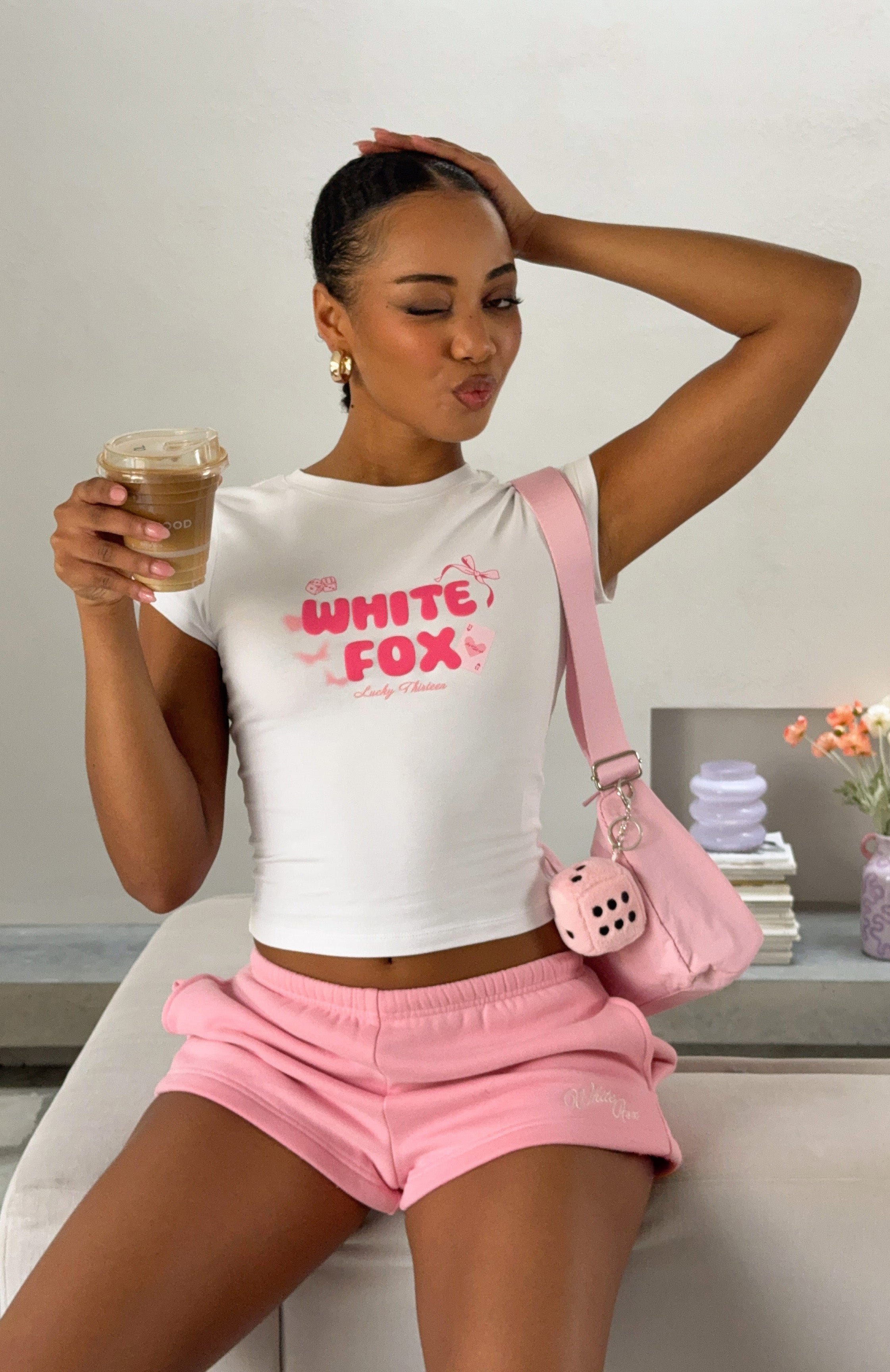 Lucky Thirteen Stephanie Baby Tee White - Image 6