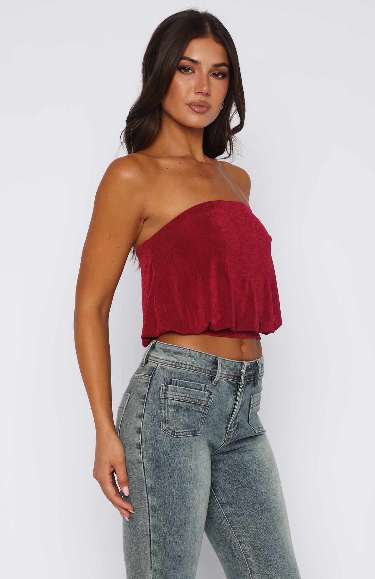 Meant To Amaze Strapless Top Berry - Image 3