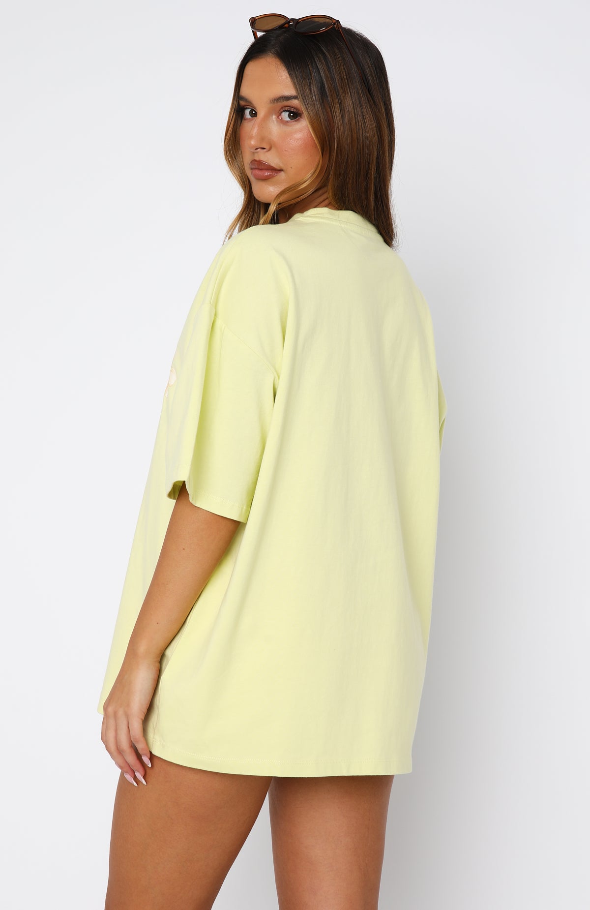Meet Me By The Sea Oversized Tee Lime - Image 4