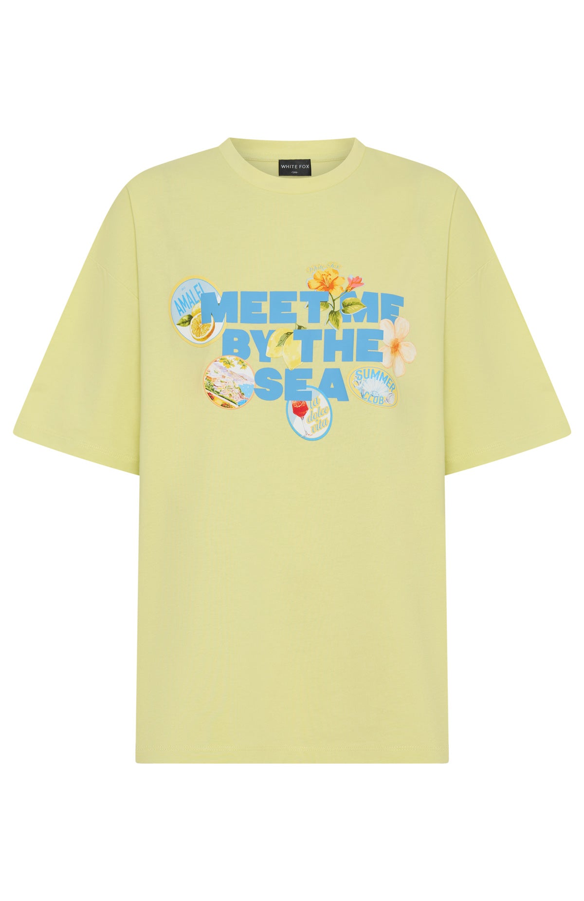 Meet Me By The Sea Oversized Tee Lime - Image 5