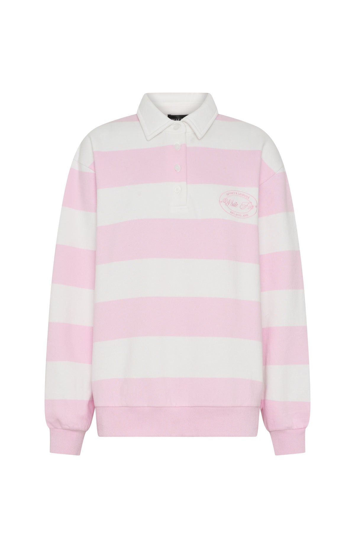 Moving Fast Oversized Henley Sweater Ballet Pink - Image 6