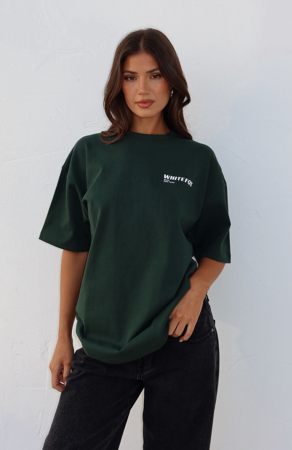 New York Archives Oversized Tee Forest Green - Image 6