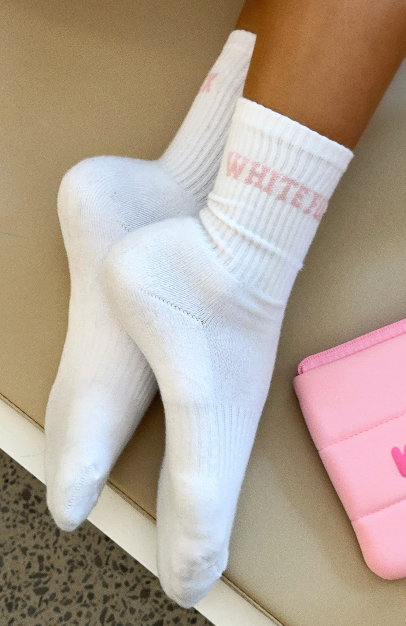 No Convincing Socks 2 Pack White/Honey/Ballet Pink - Image 7