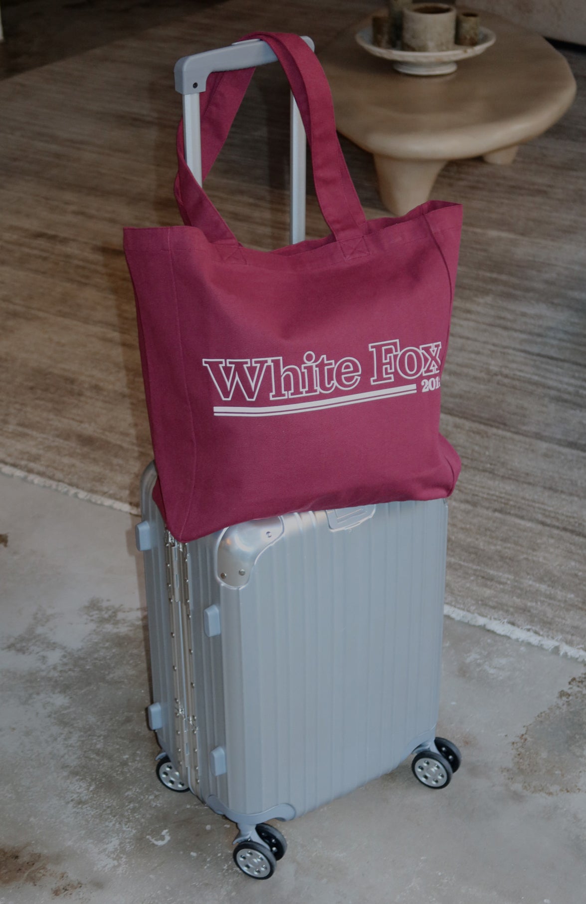 No Hesitation Tote Bag Burgundy/Pink - Image 5