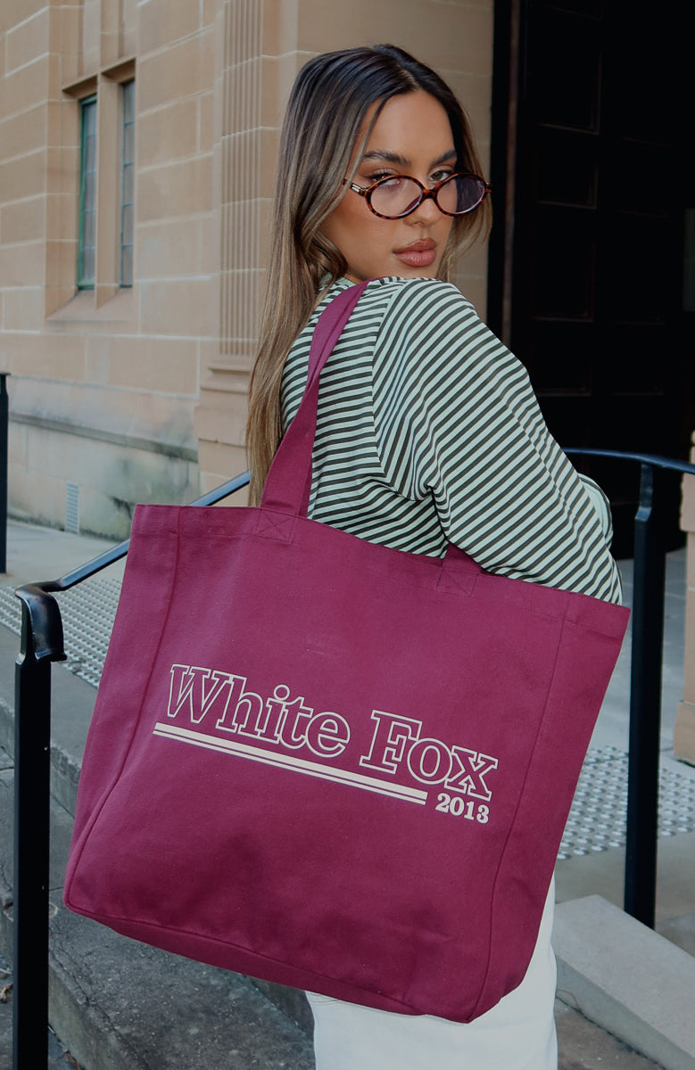 No Hesitation Tote Bag Burgundy/Pink - Image 6