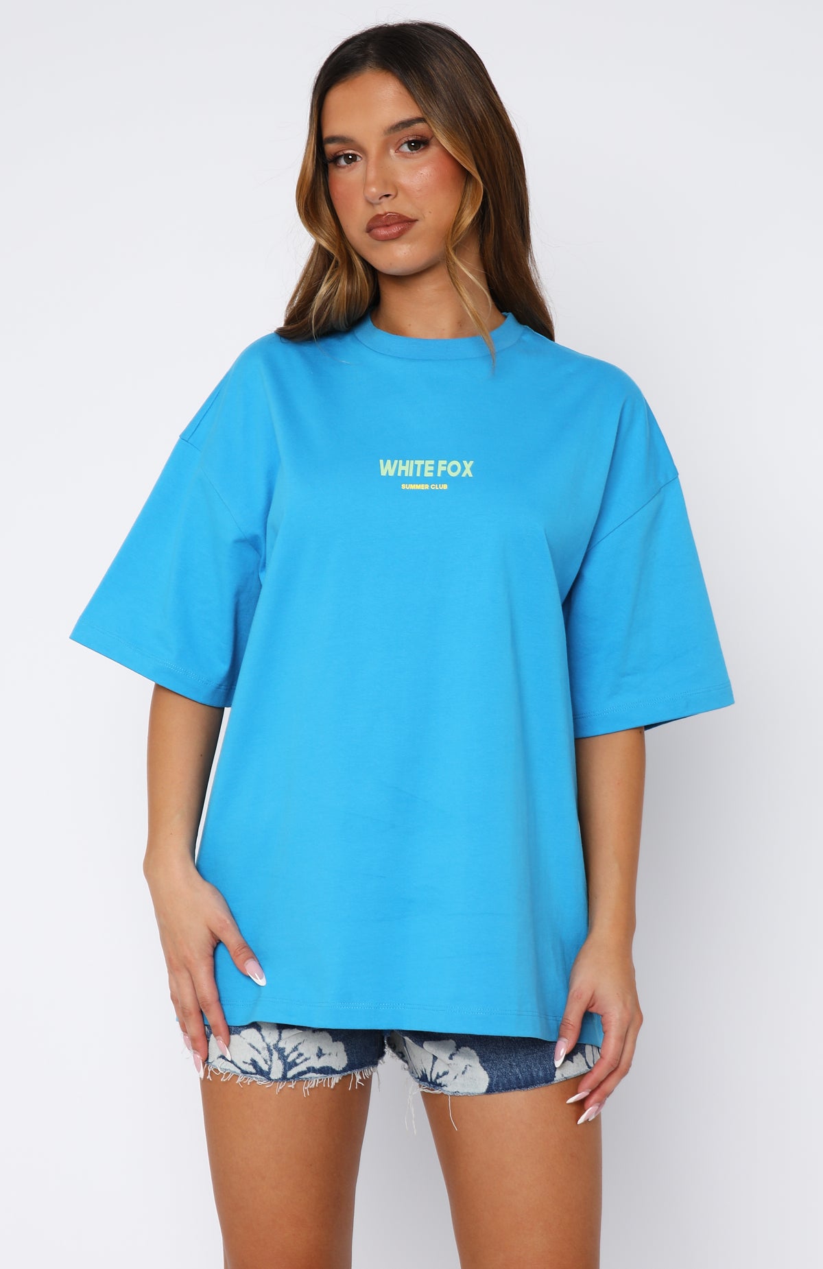 Sweet Lemonade Oversized Tee Blue - Image 3