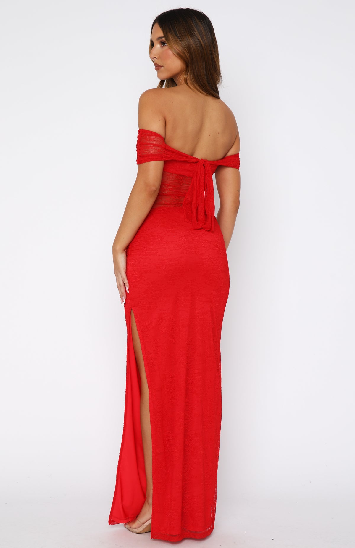 Matcha Baby Strapless Maxi Dress Chilli Red - Image 4
