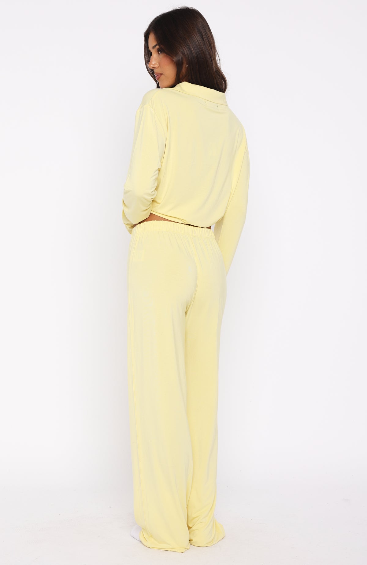 Pillow Talk Long Sleeve Pyjama Set Lemon - Image 4
