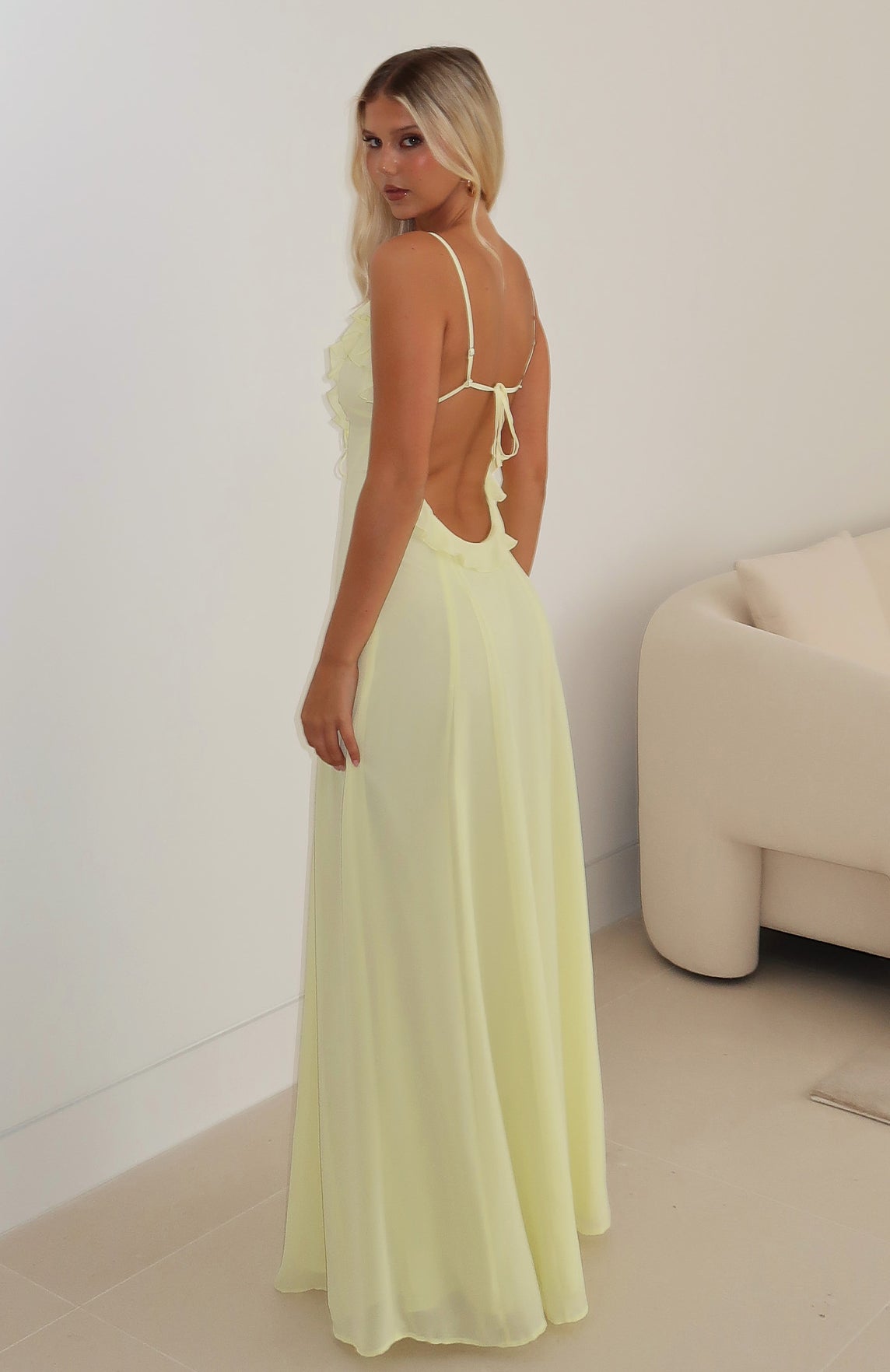 Self Sabotage Maxi Dress Lemon - Image 2