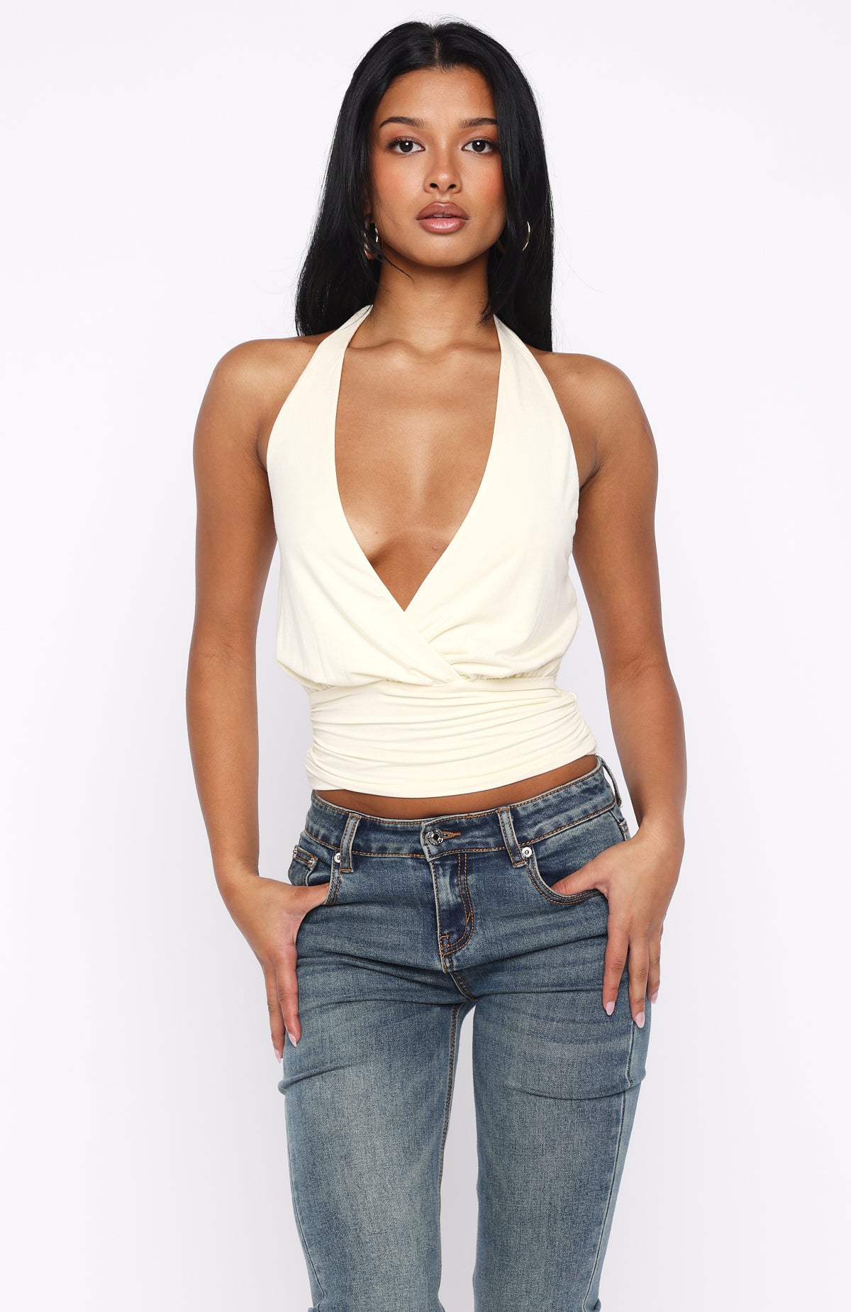 Show Stopping Halter Top Cream - Image 2