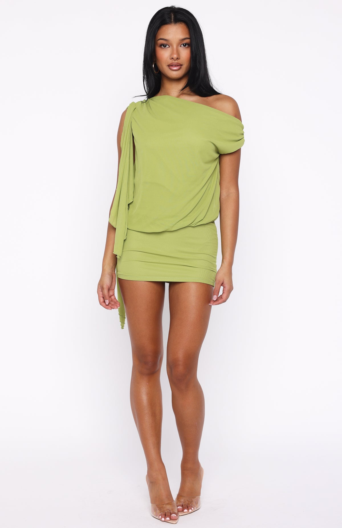 Sicilian Dreams Mini Dress Chartreuse - Image 5