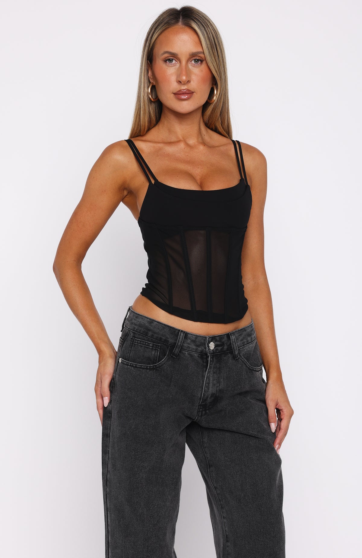 Sighed And Survived Bustier Black - Image 2