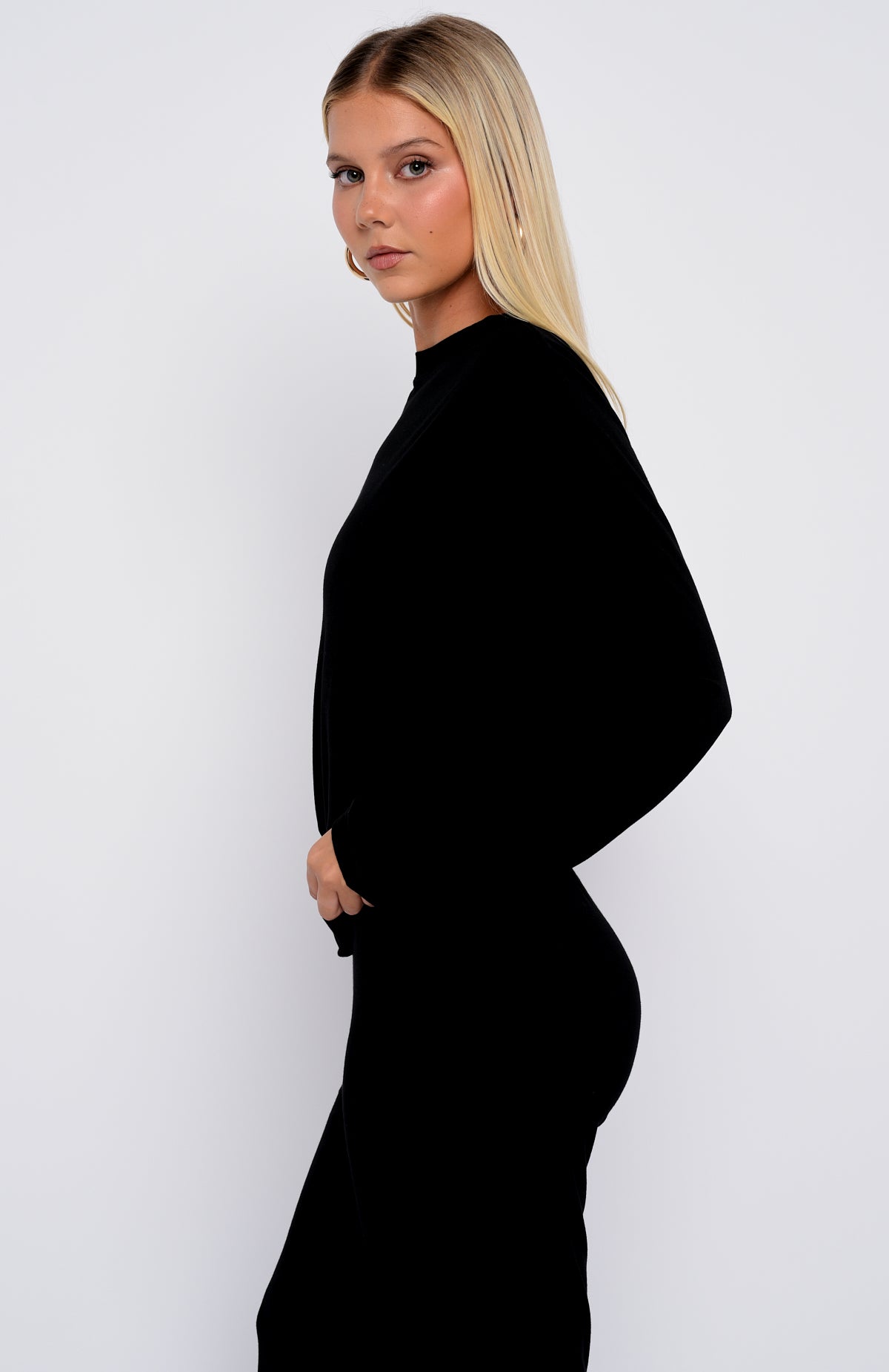 Slow Life Long Sleeve Pyjama Top Black - Image 3