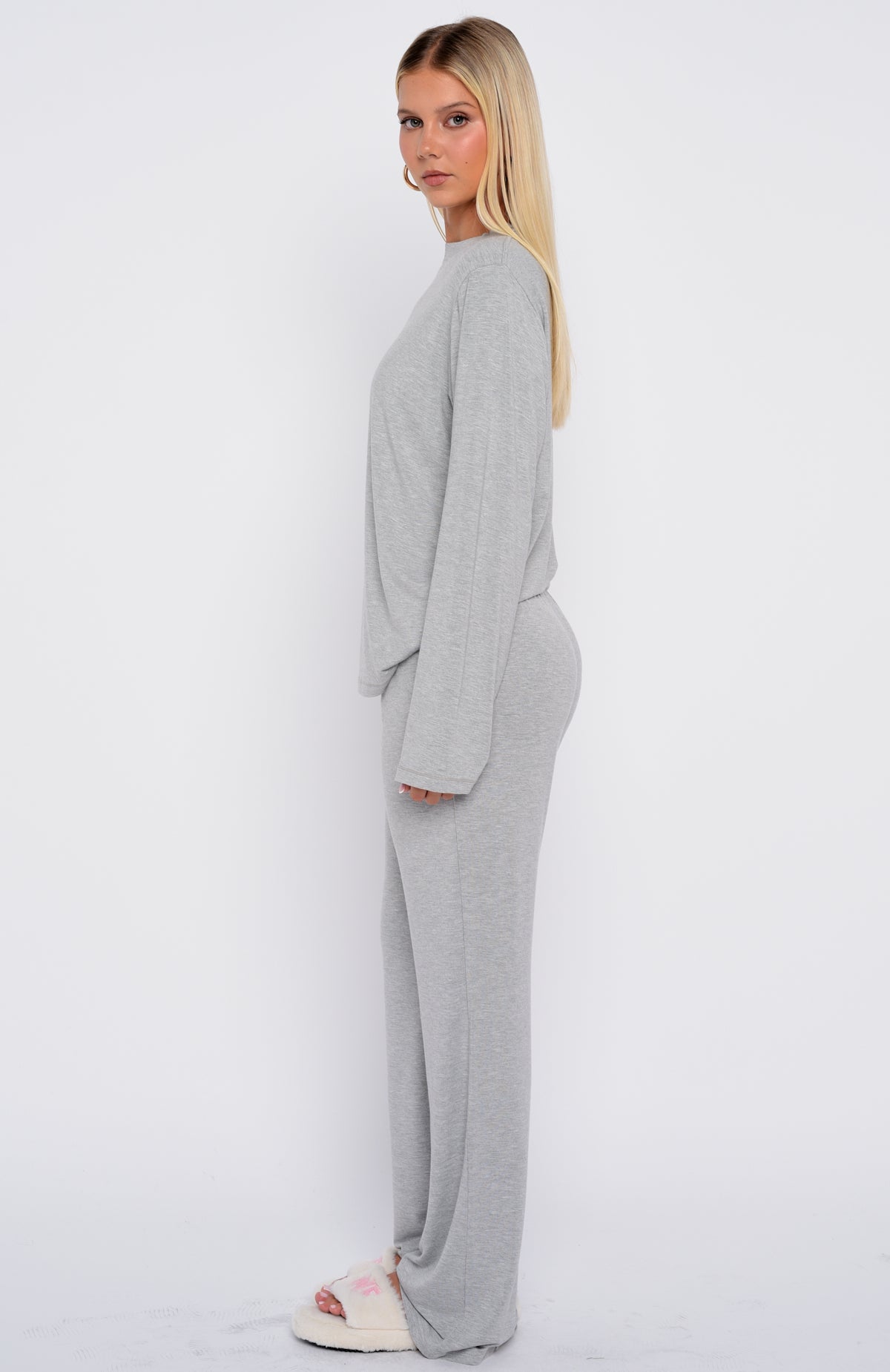Slow Life Pyjama Pants Grey Marle - Image 3