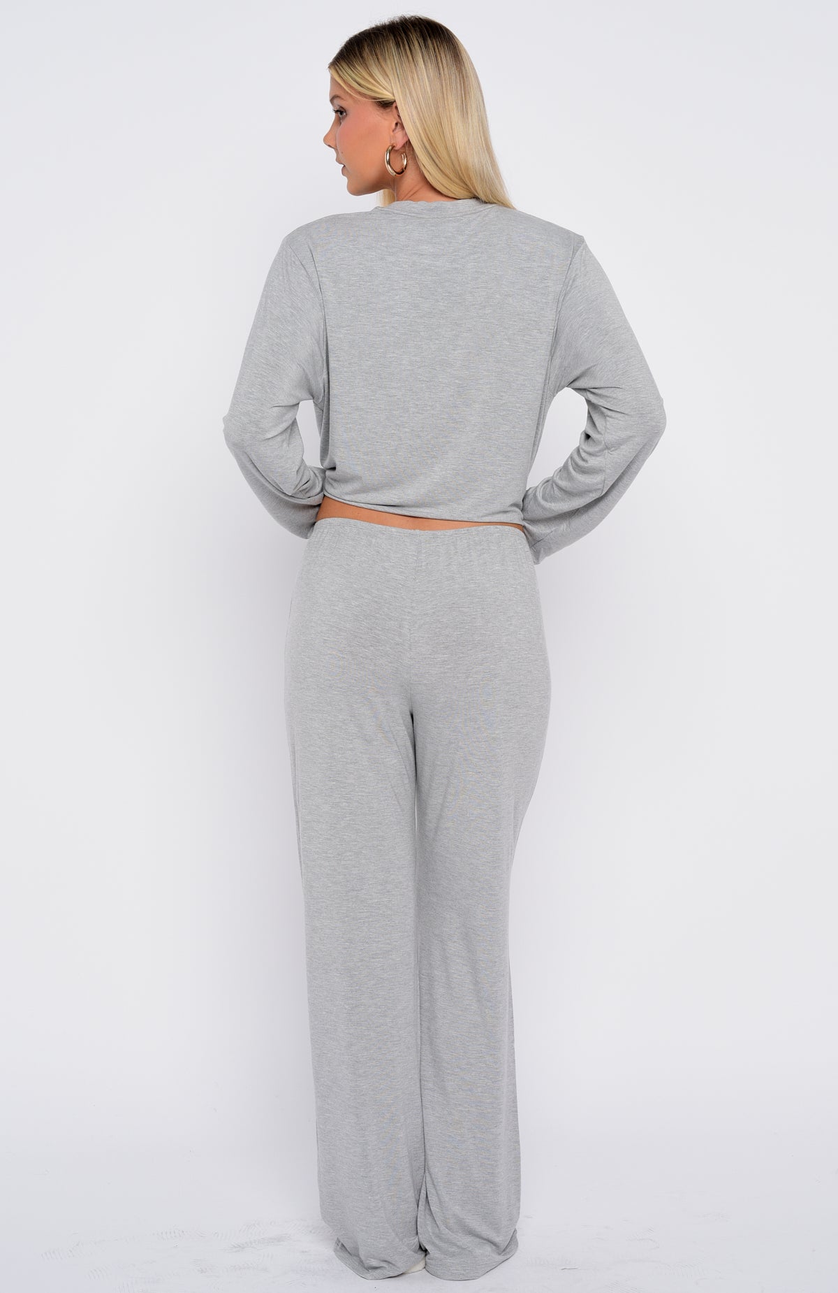 Slow Life Pyjama Pants Grey Marle - Image 4