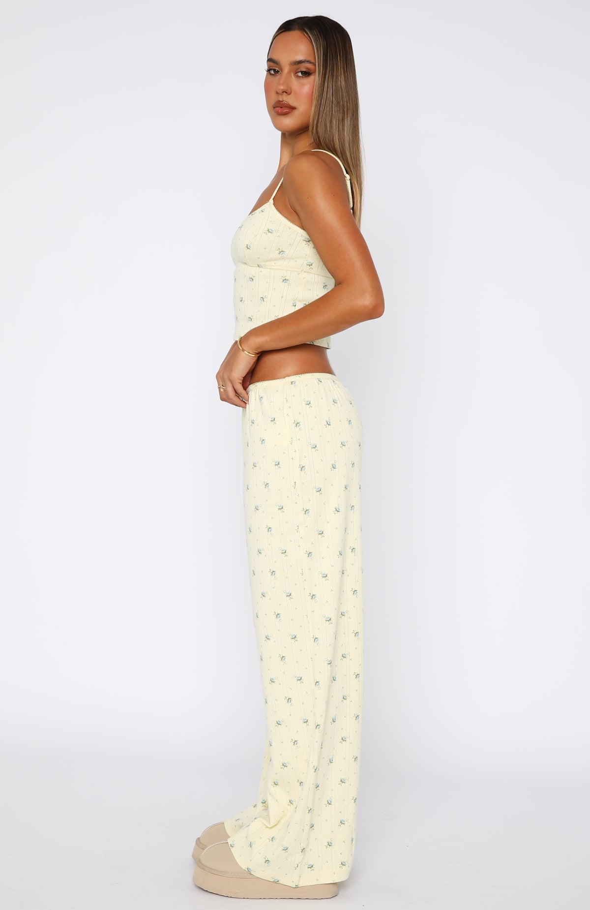 Snuggle Season Pyjama Pants Lemon Floral - Image 3