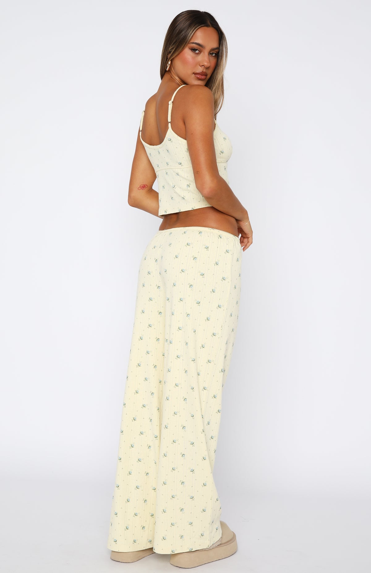 Snuggle Season Pyjama Pants Lemon Floral - Image 4