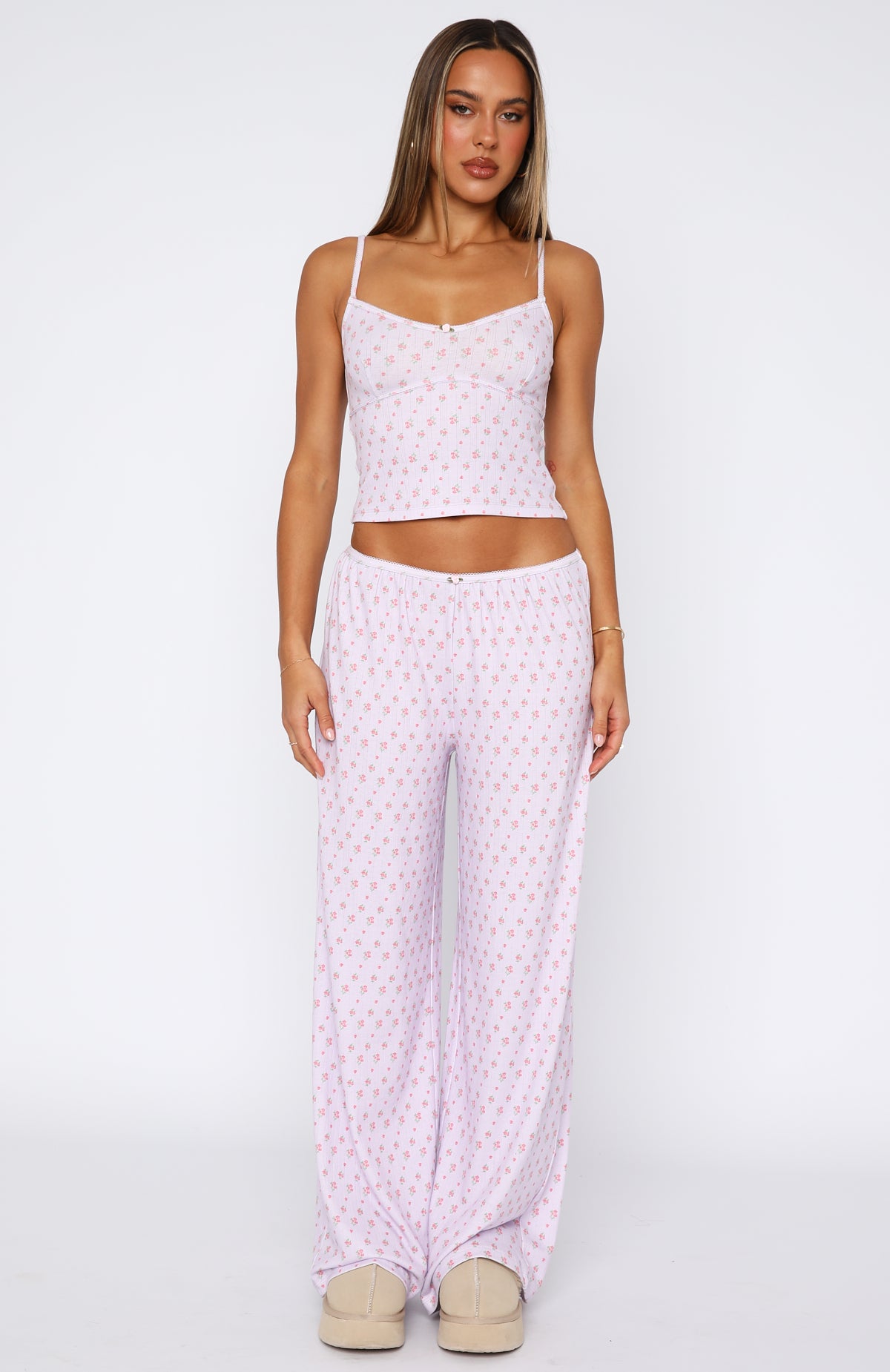 Snuggle Season Pyjama Pants Purple Floral - Image 2