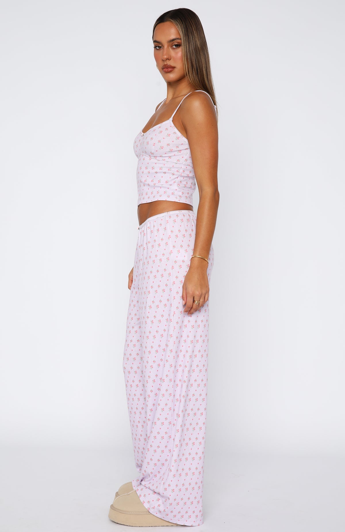 Snuggle Season Pyjama Pants Purple Floral - Image 3