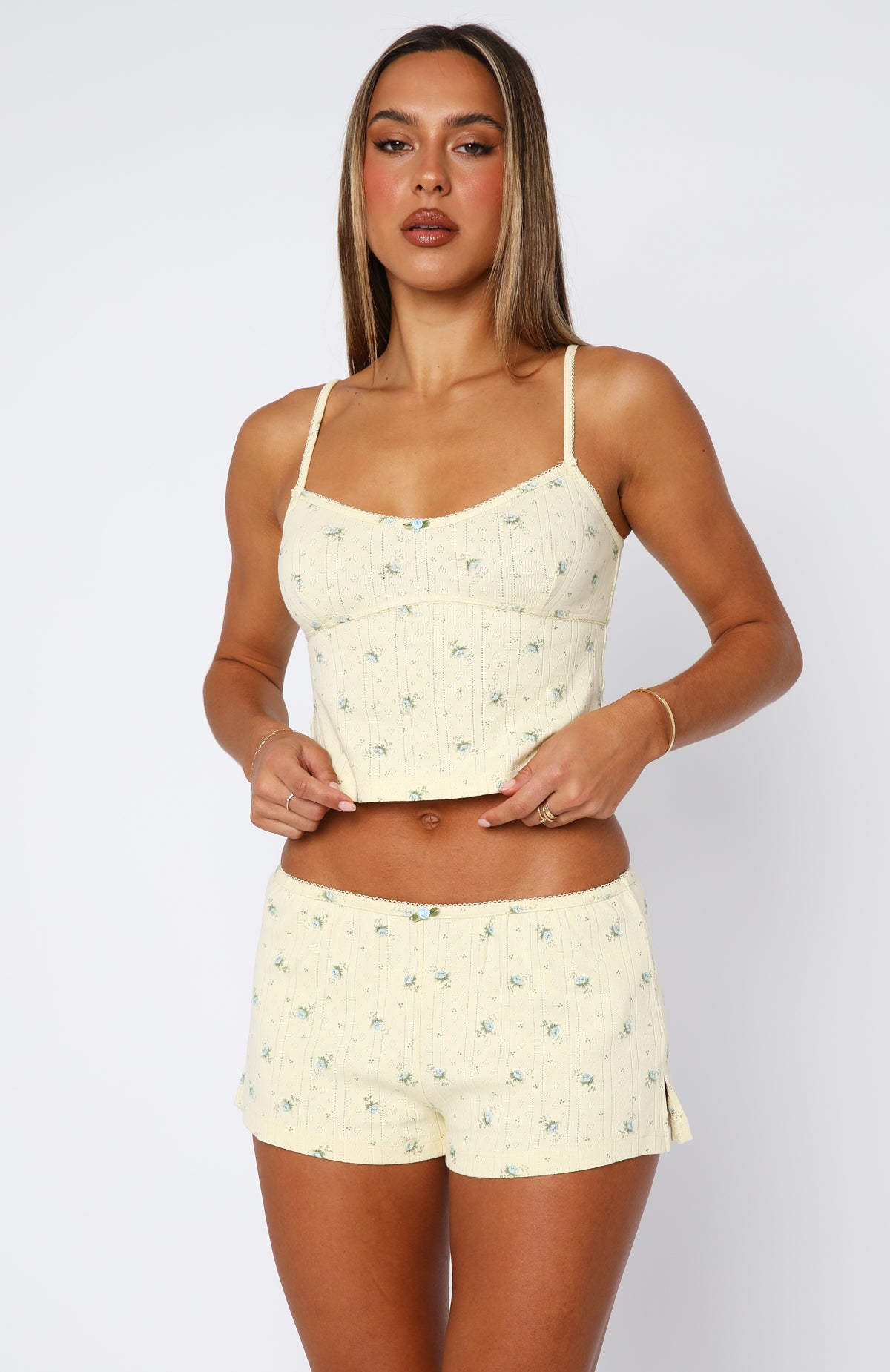 Snuggle Season Pyjama Top Lemon Floral - Image 2
