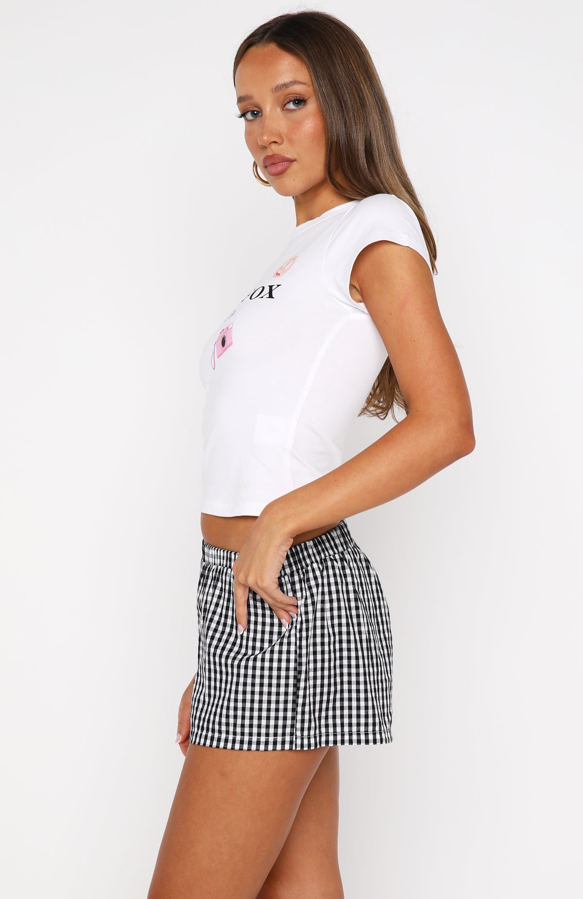 Stop And Stare Baby Tee White - Image 3