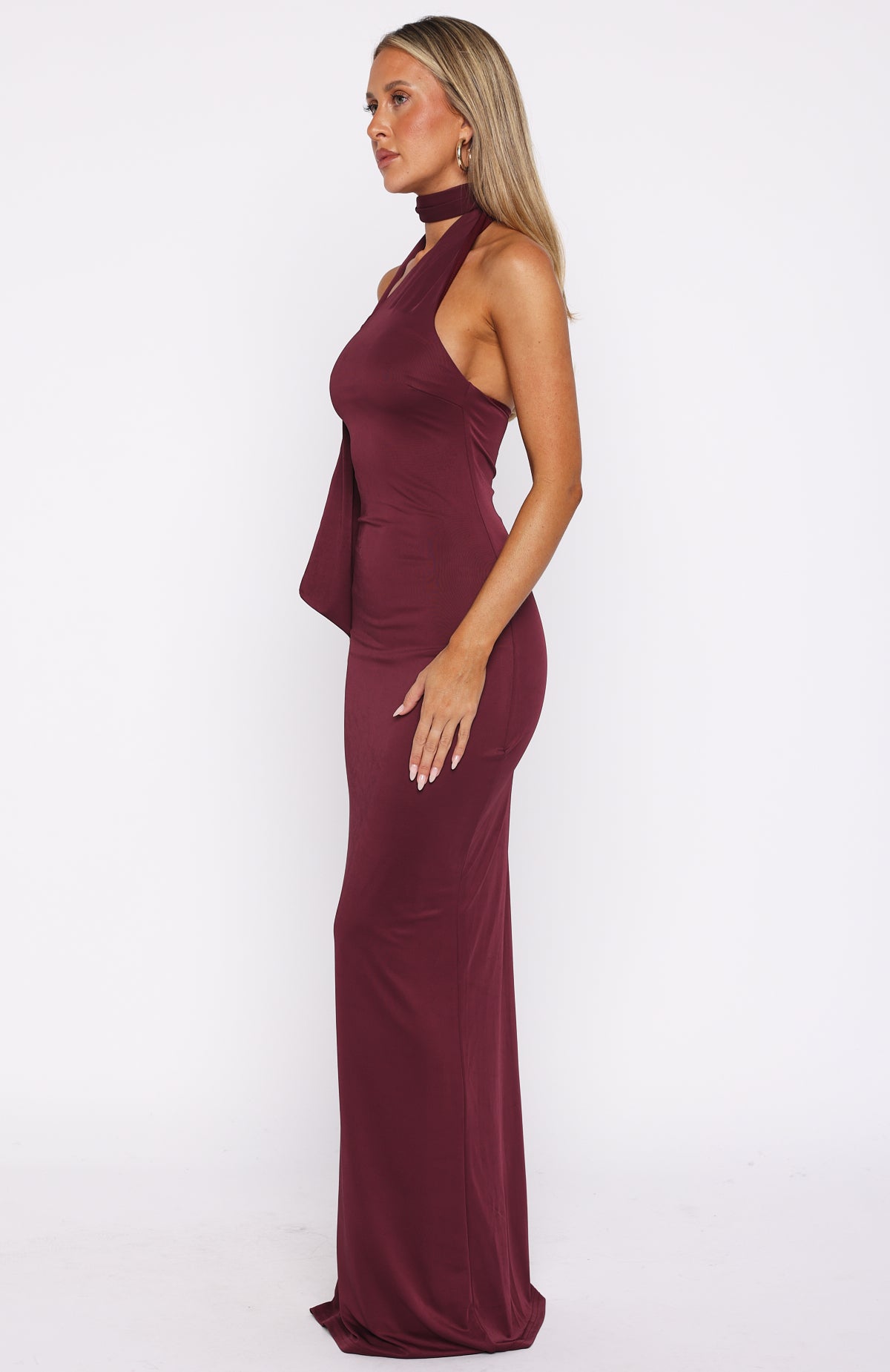 Sugar High Maxi Dress Burgundy - Image 4