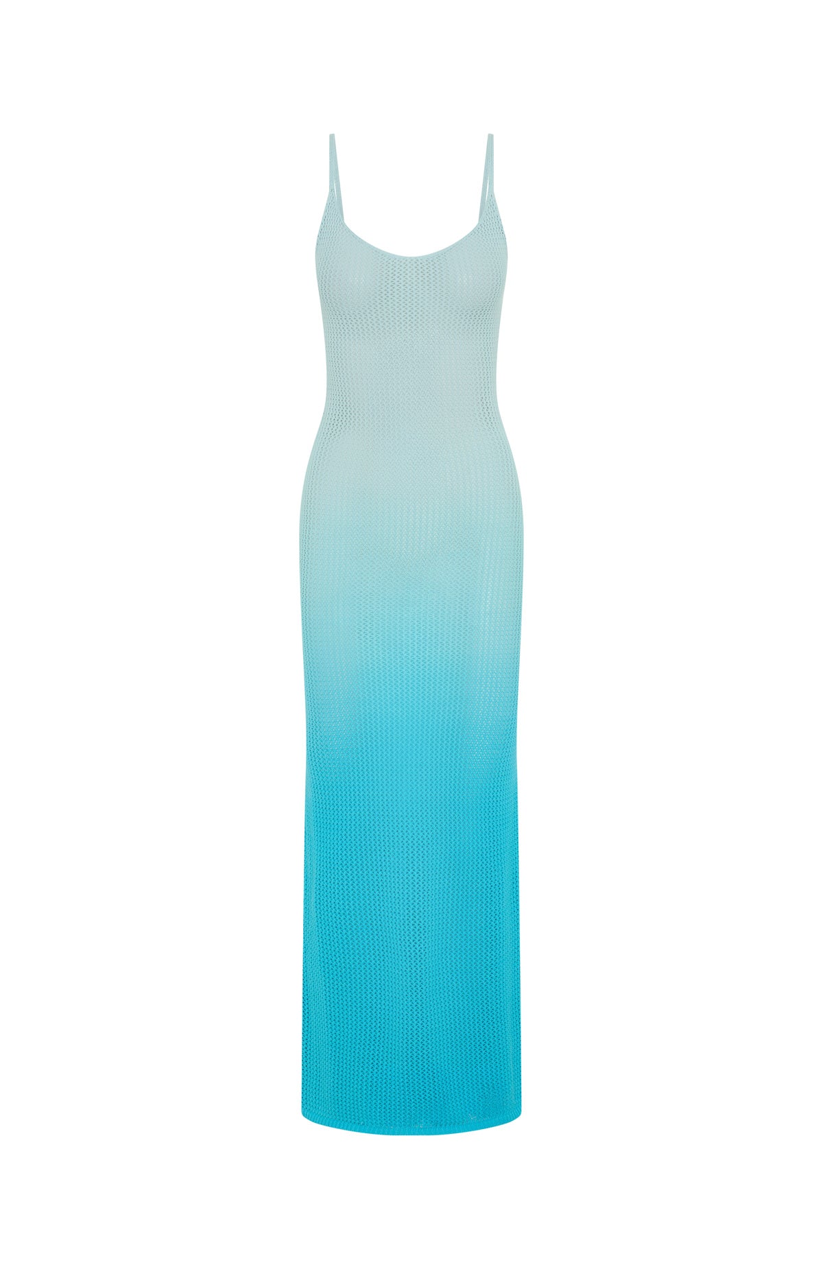 Sunshine Soul Crochet Maxi Dress Azure Ombre - Image 7