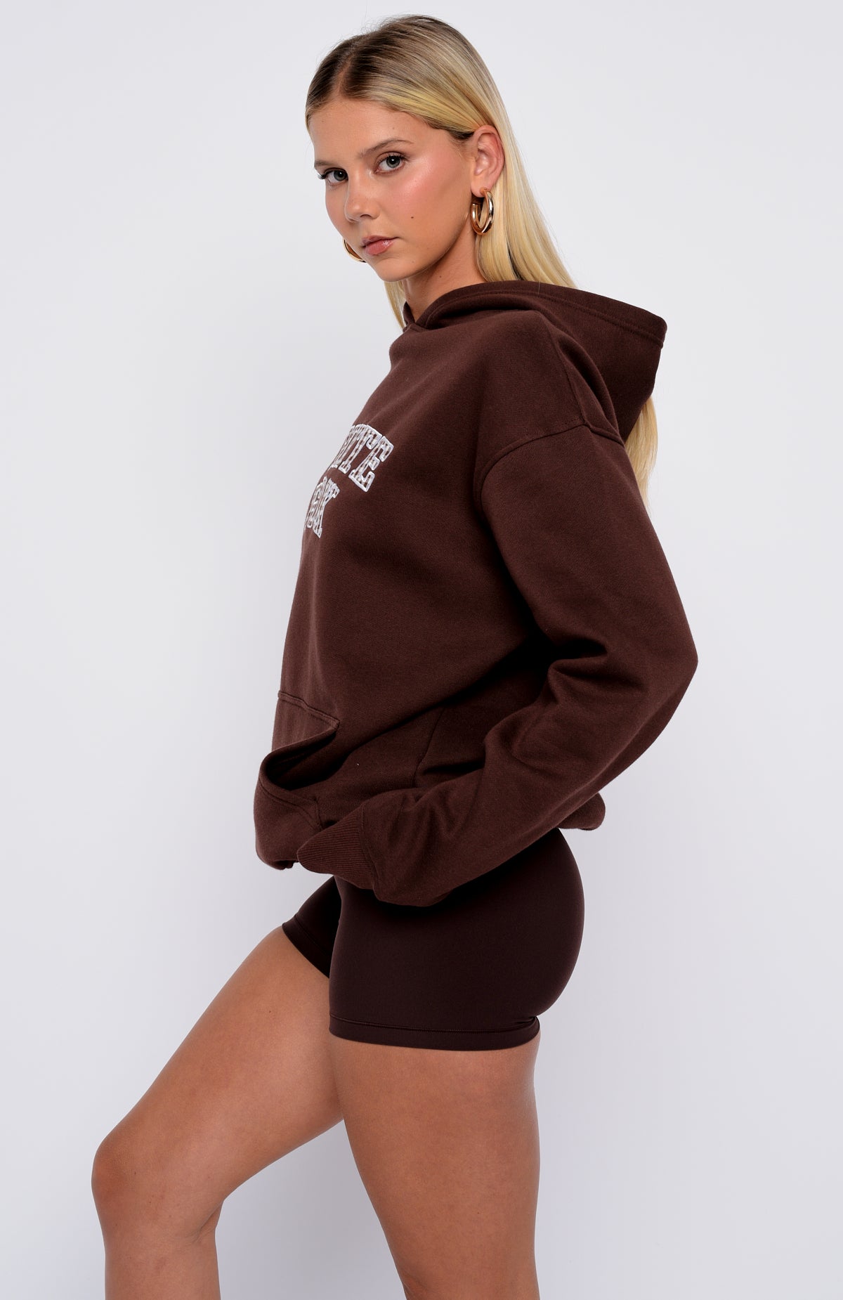 Took The Fall Oversized Hoodie Chocolate - Image 3