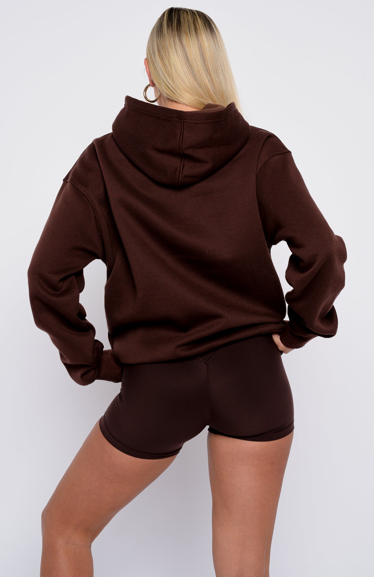 Took The Fall Oversized Hoodie Chocolate - Image 4