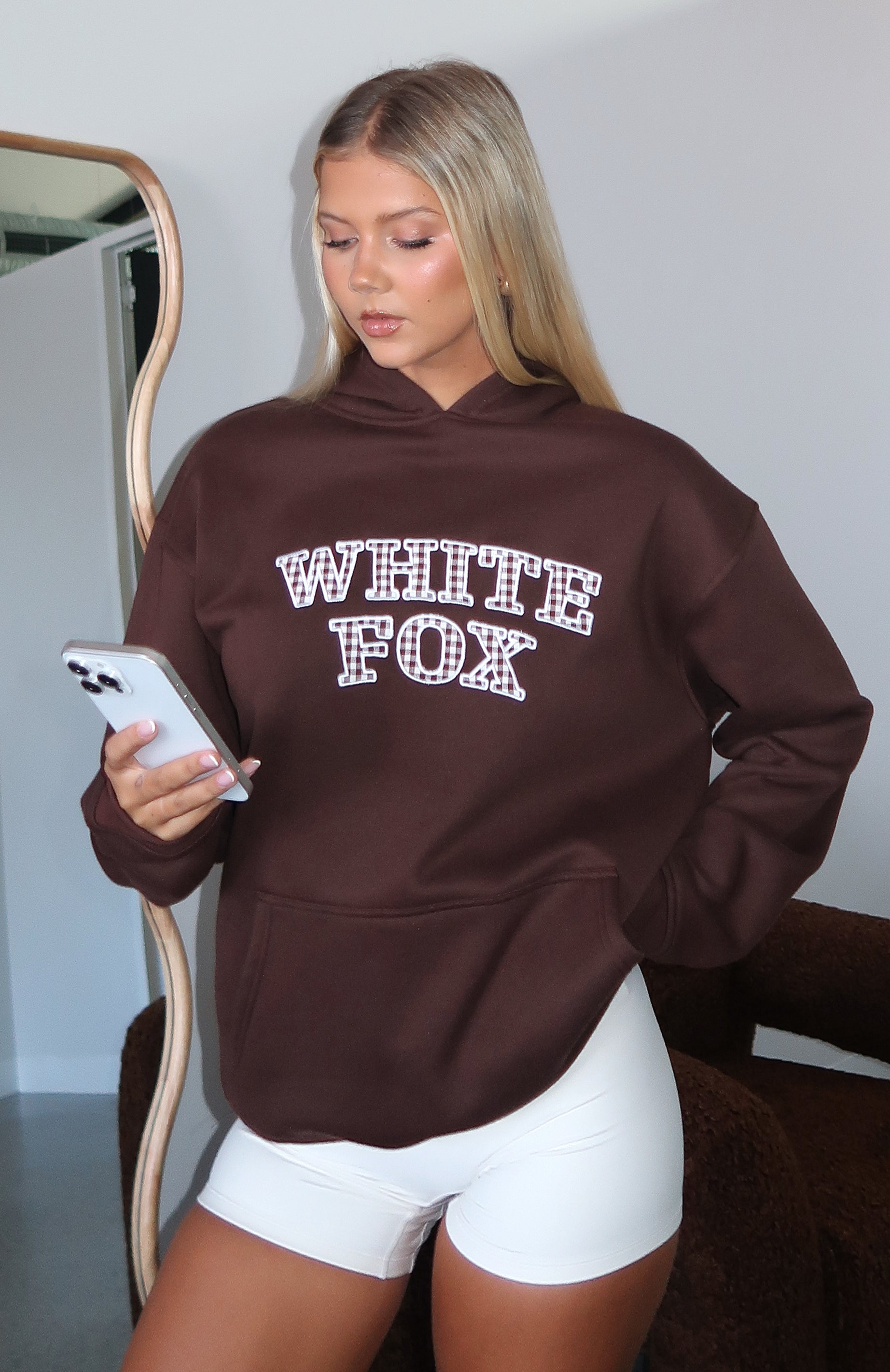 Took The Fall Oversized Hoodie Chocolate - Image 6