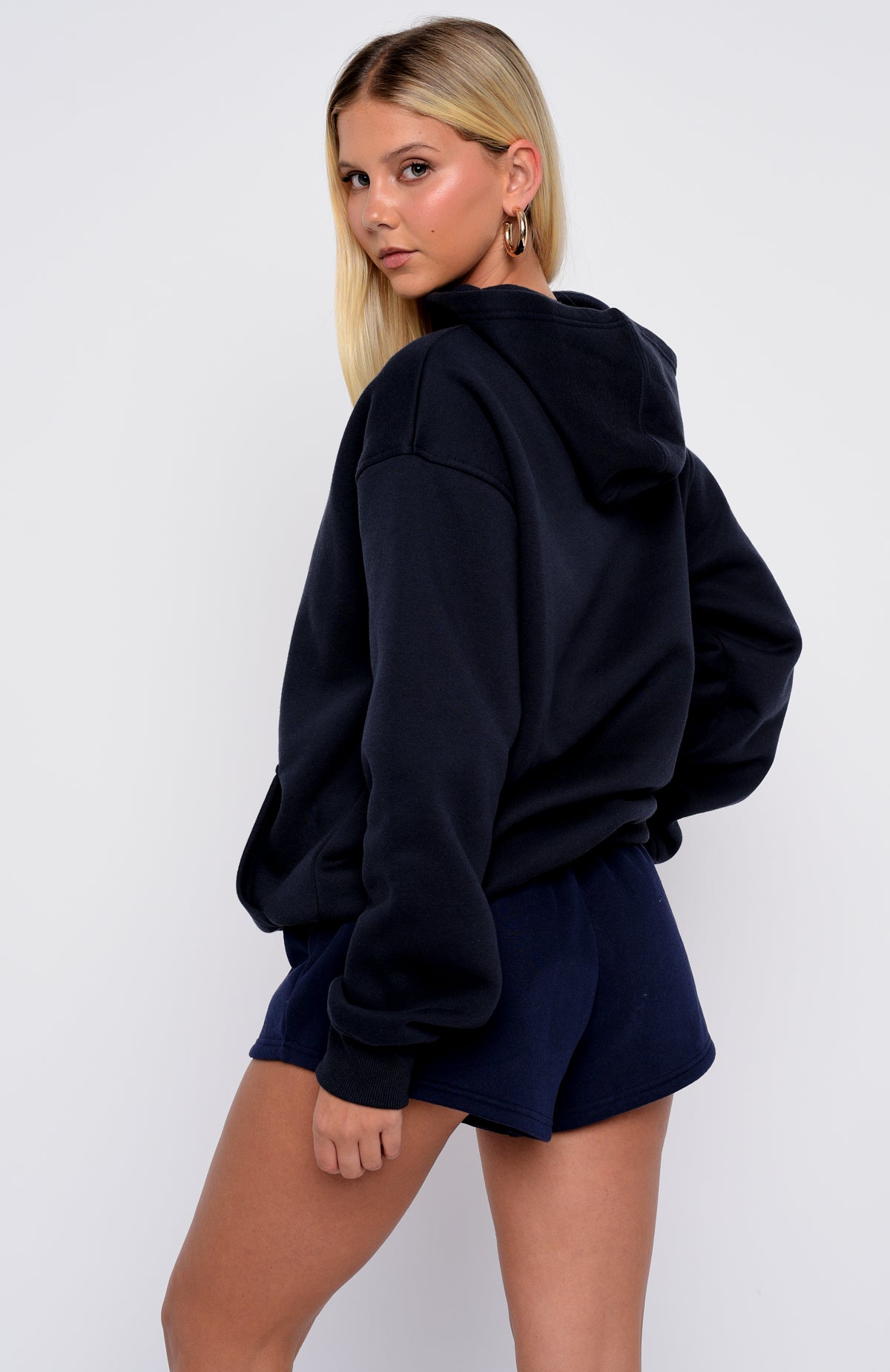 Took The Fall Oversized Hoodie Navy - Image 4