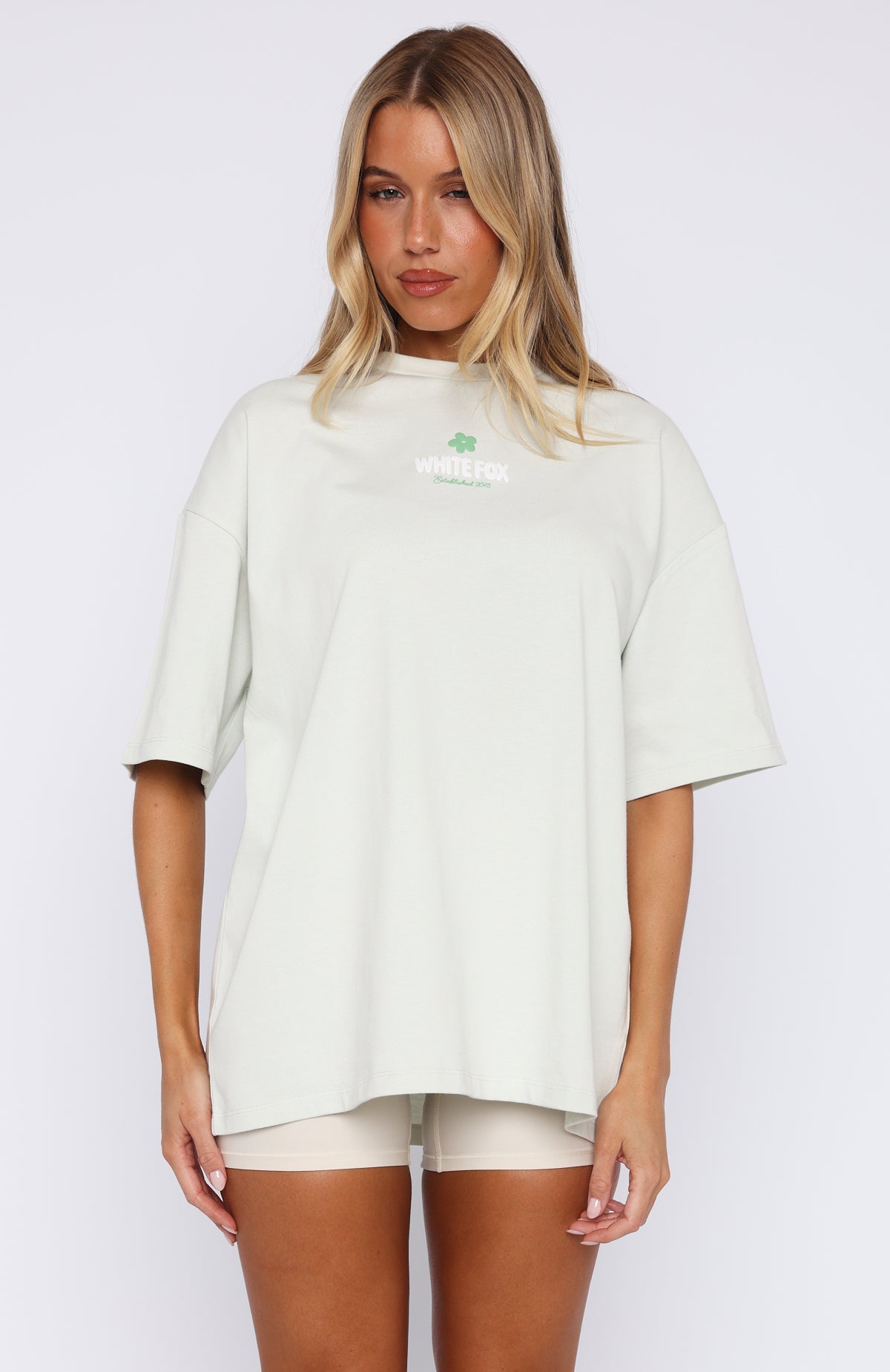 Tropic Time Oversized Tee Sage - Image 2