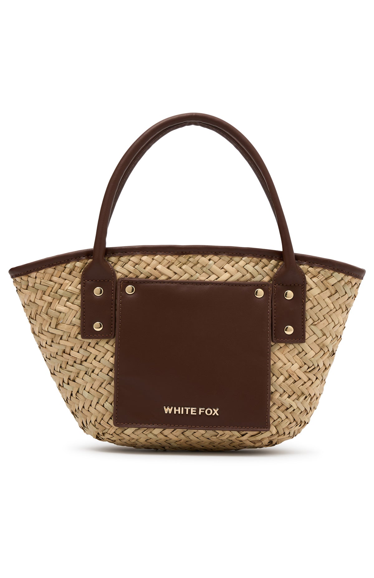 Vivienne Straw Top Handle Bag Chocolate - Image 4
