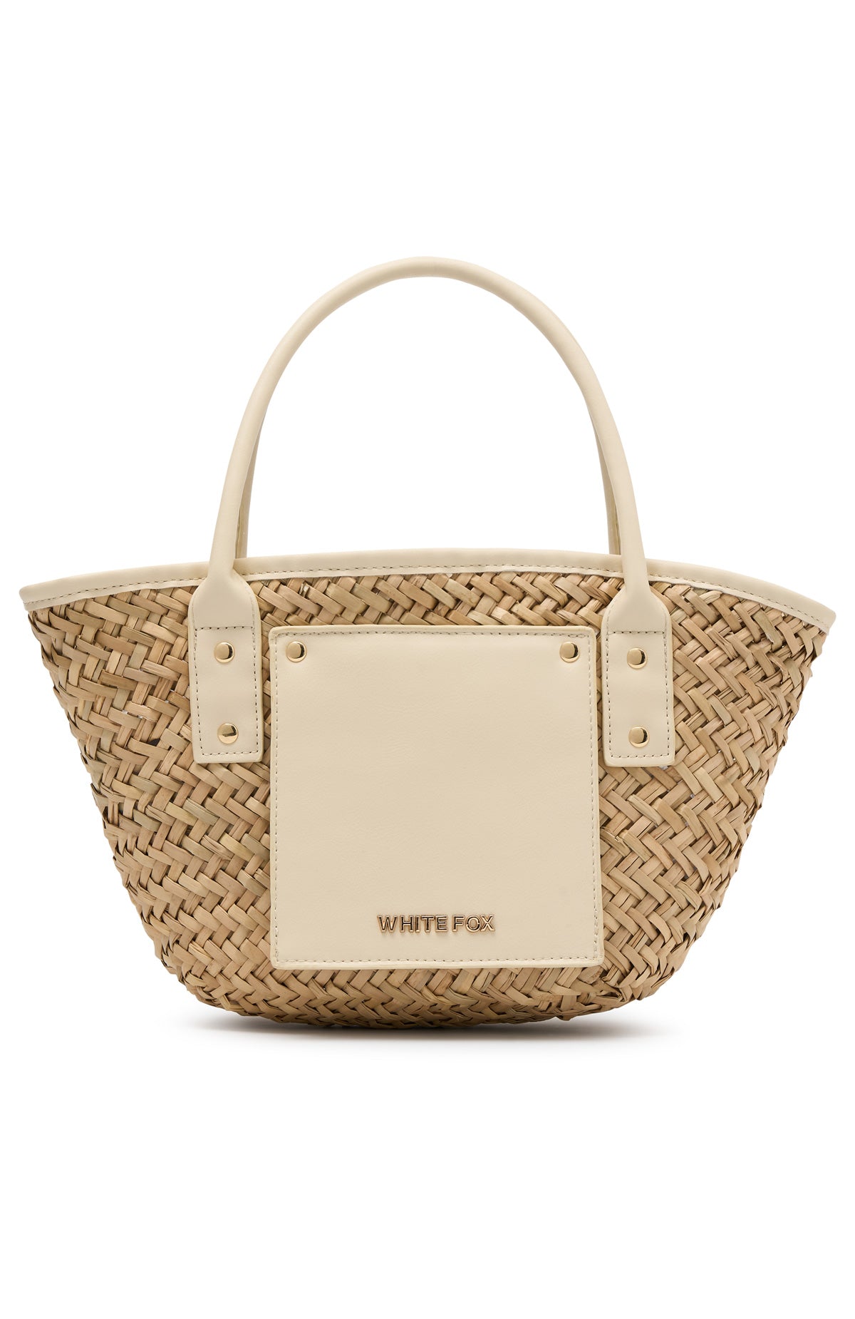 Vivienne Straw Top Handle Bag Cream - Image 4
