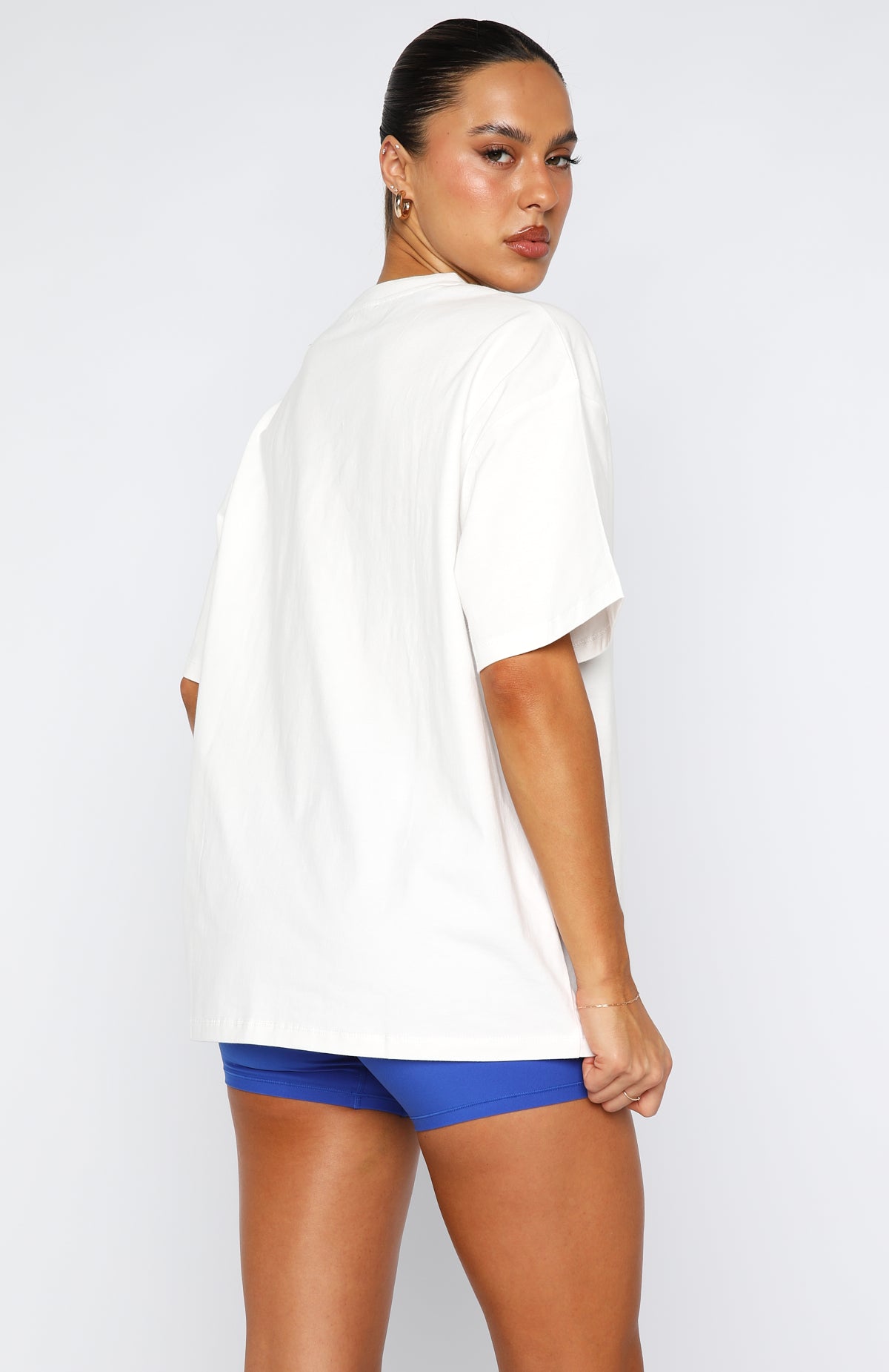Winning Team Oversized Tee White/Electric Blue - Image 4