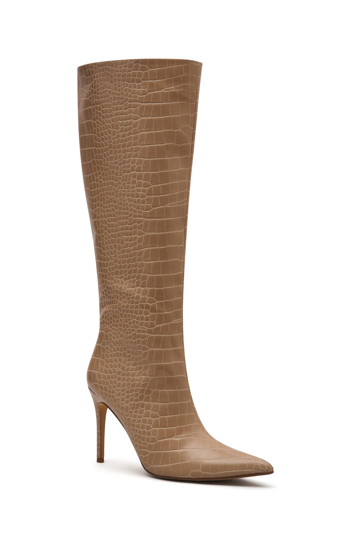 Ziggy Knee High Boots Nude Croc - Image 3