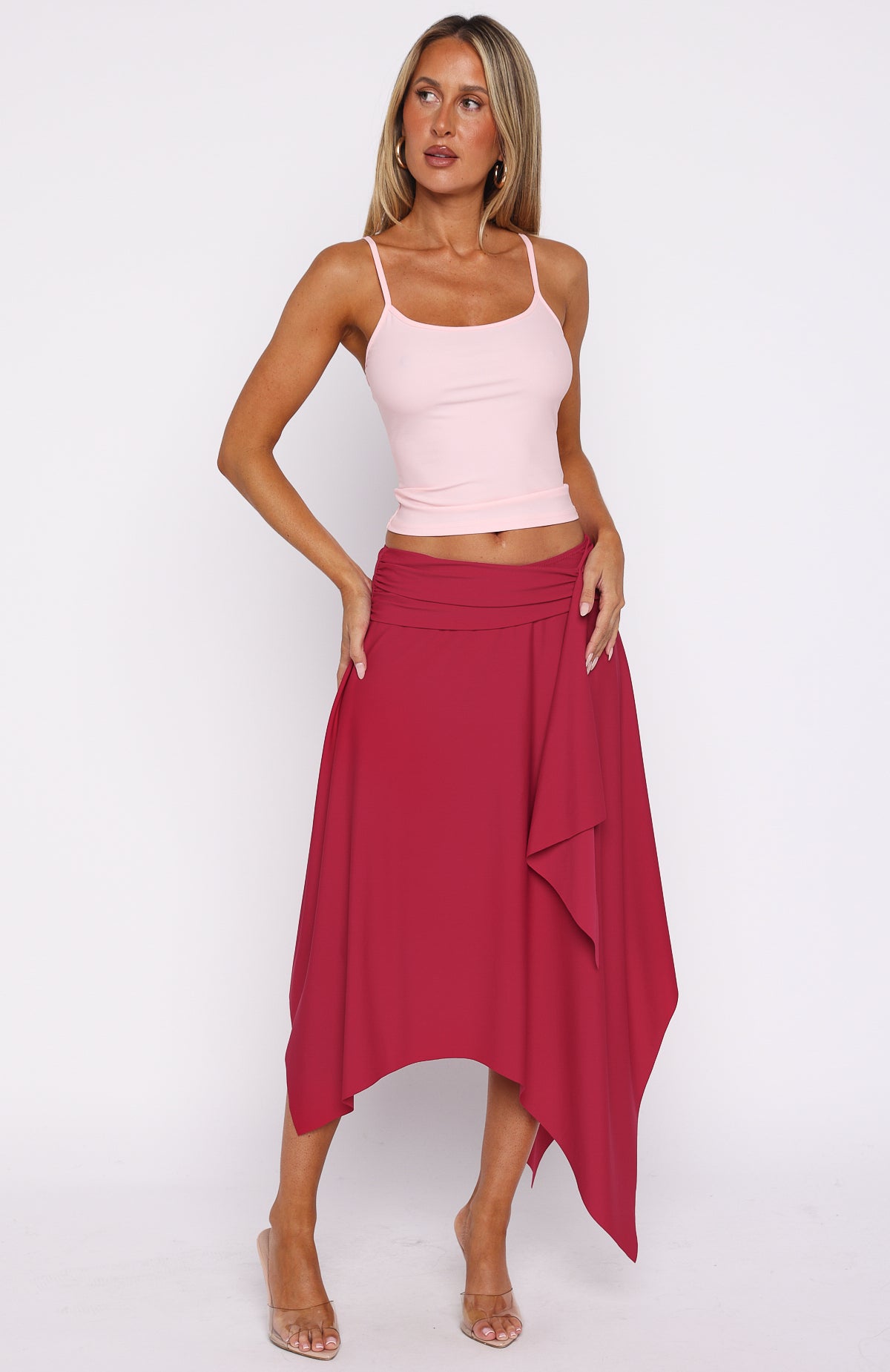 Free All Night Midi Skirt Berry - Image 2