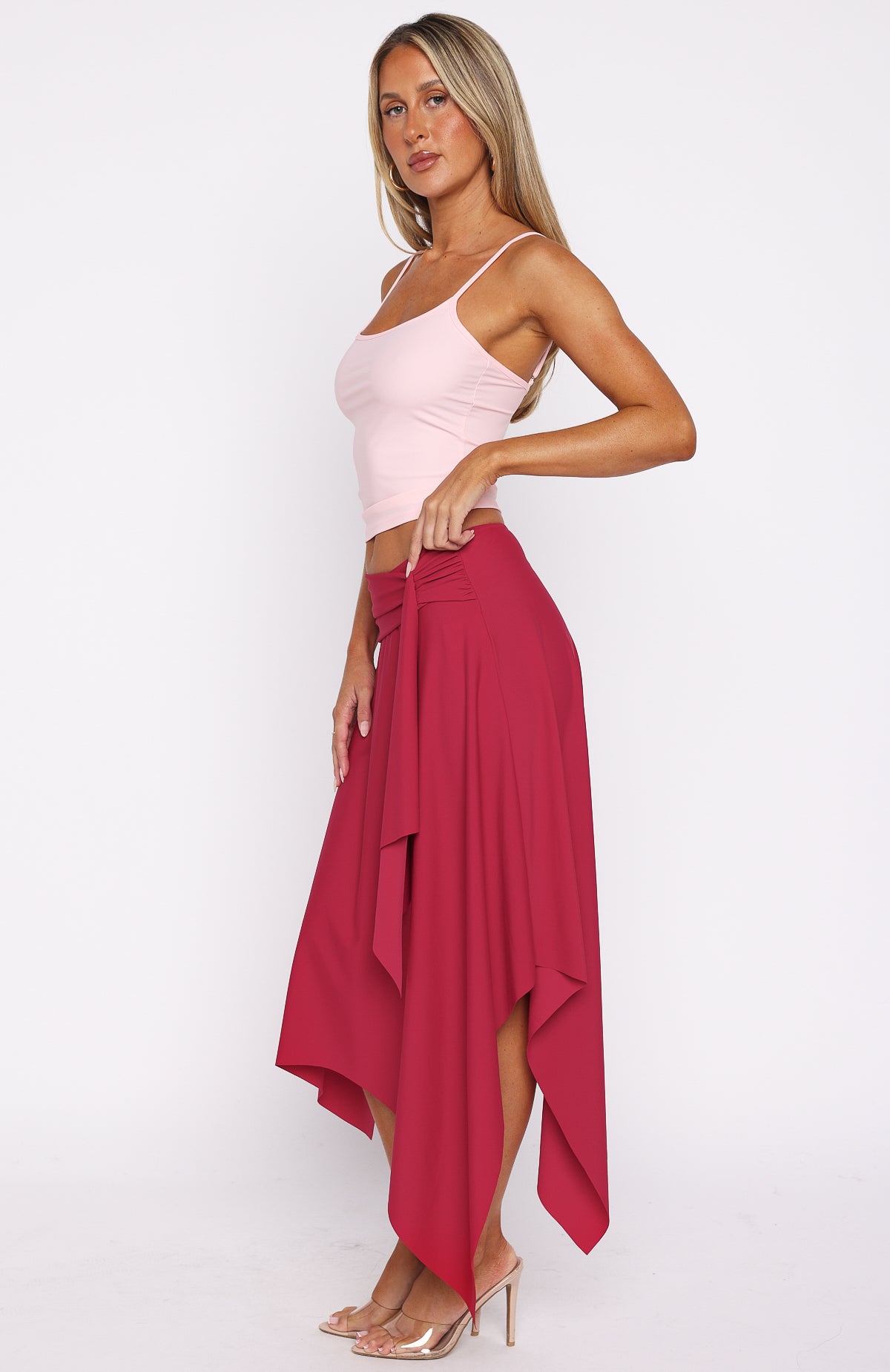 Free All Night Midi Skirt Berry - Image 3
