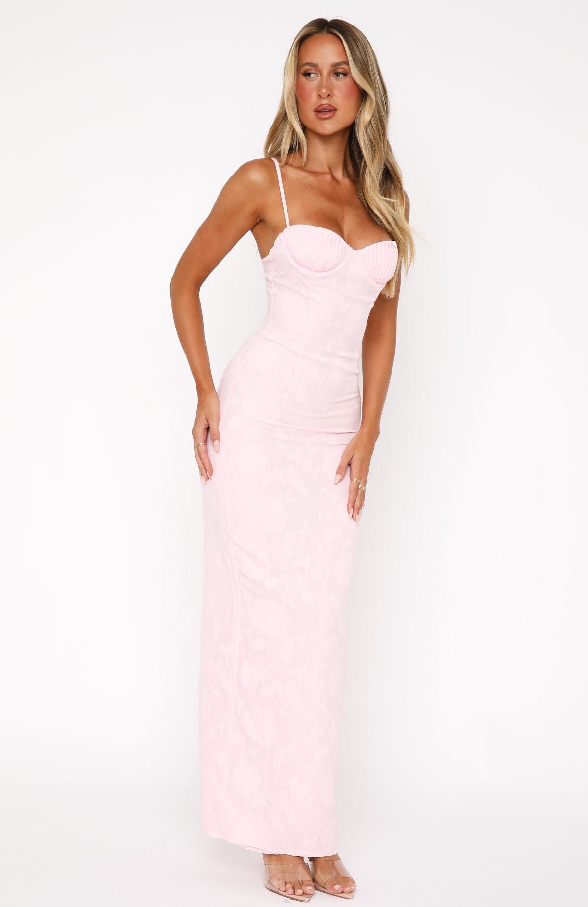 Poppy Dream Maxi Dress Baby Pink - Image 2