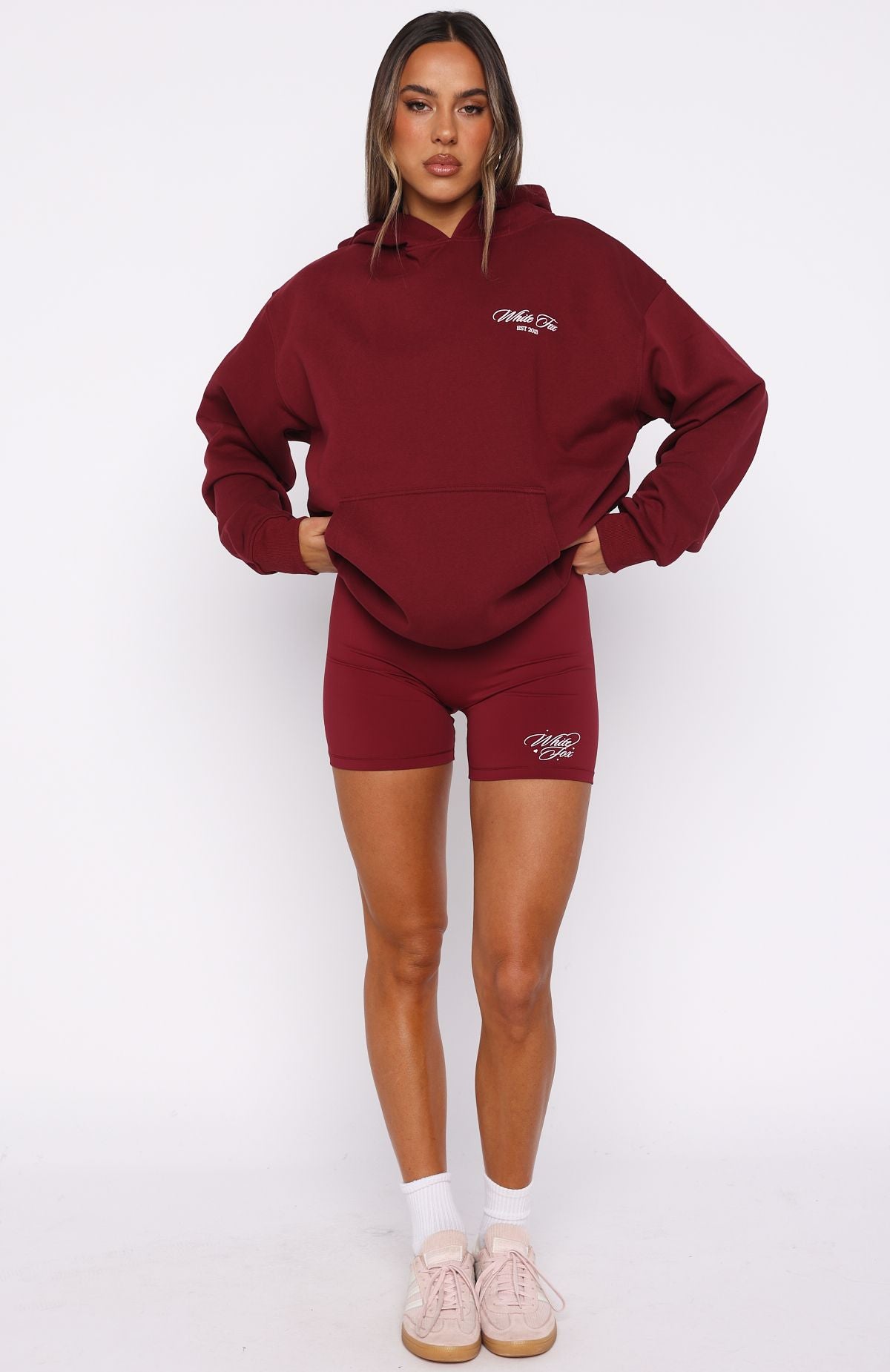 Love You Regardless Oversized Hoodie Burgundy - Image 5