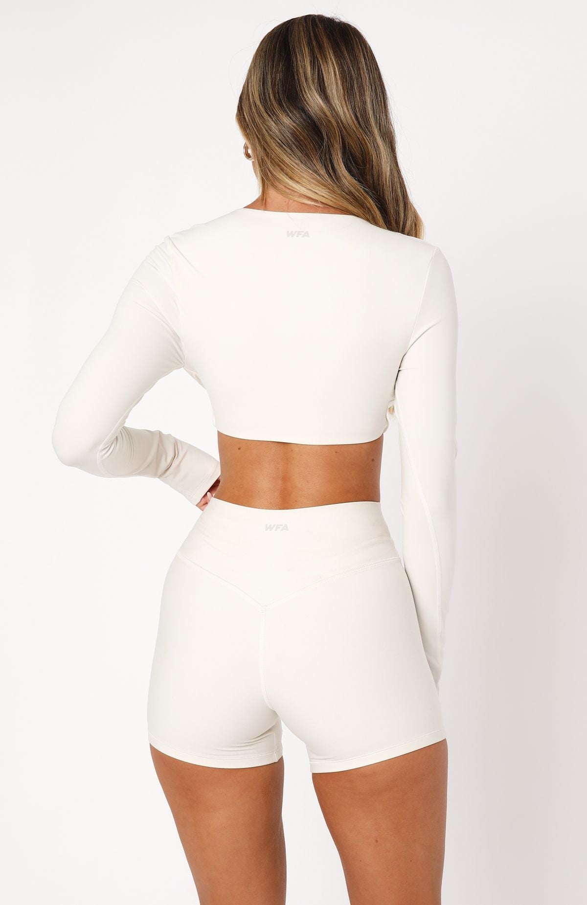 Over The Line Long Sleeve Crop Cream - Image 4