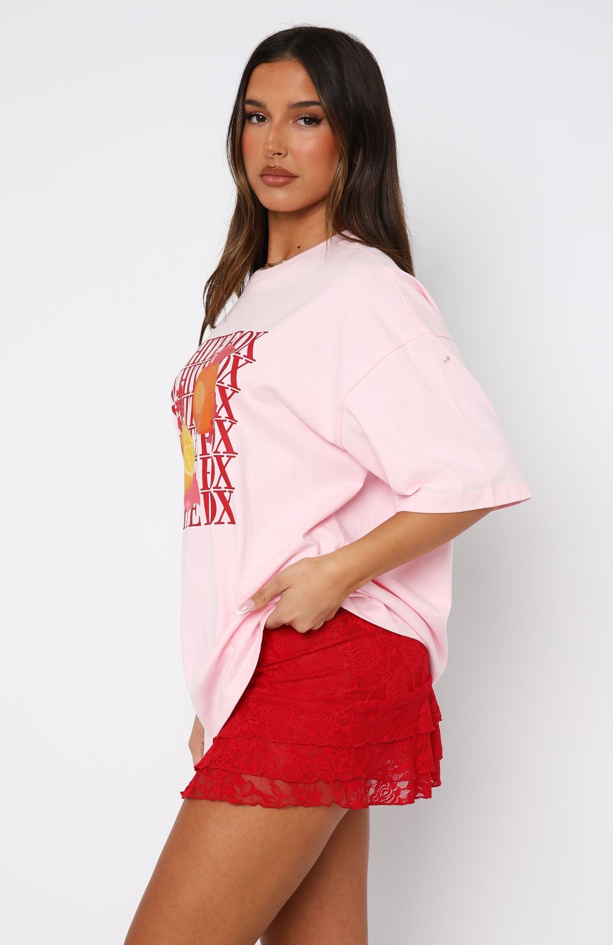 Oh So Sweet Oversized Tee Pink - Image 3