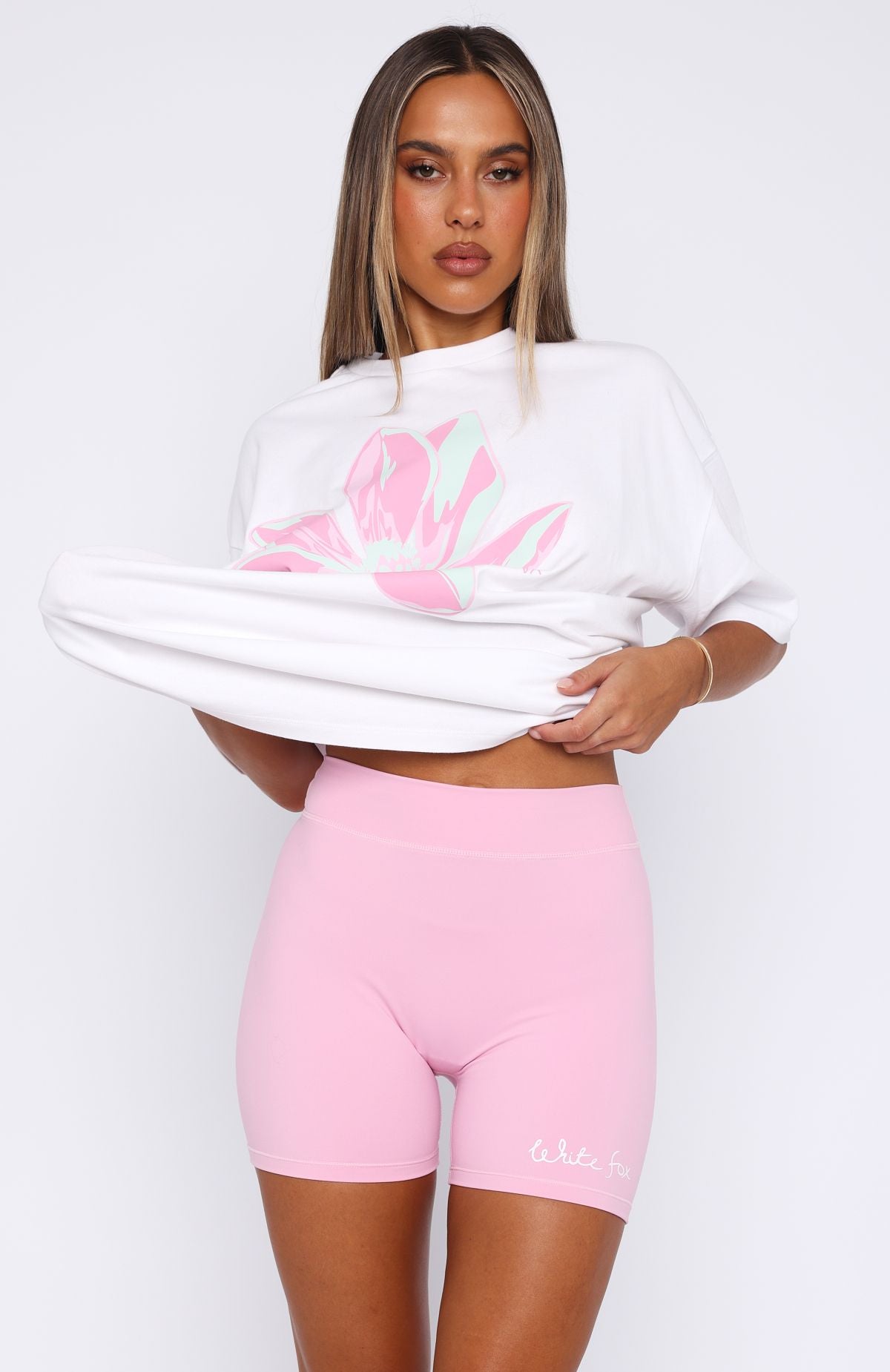 Pick You A Flower Bike Shorts Pink - Image 2